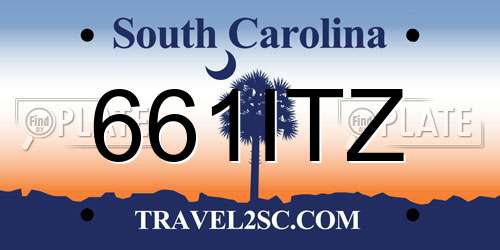661ITZ South Carolina License Plate