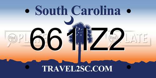 661IZ2 South Carolina License Plate