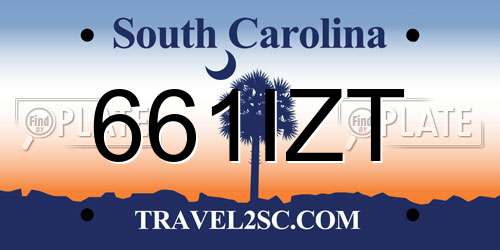 661IZT South Carolina License Plate