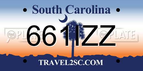 661IZZ South Carolina License Plate