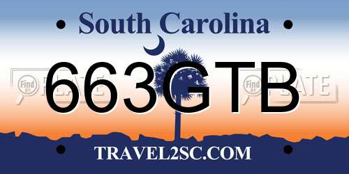 663GTB South Carolina License Plate