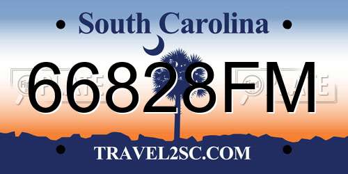 66828FM South Carolina License Plate