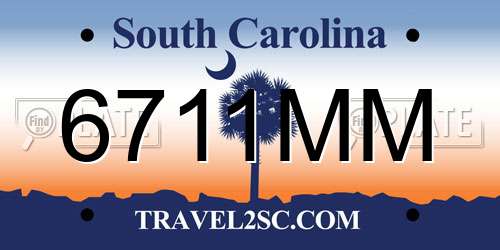 6711MM South Carolina License Plate