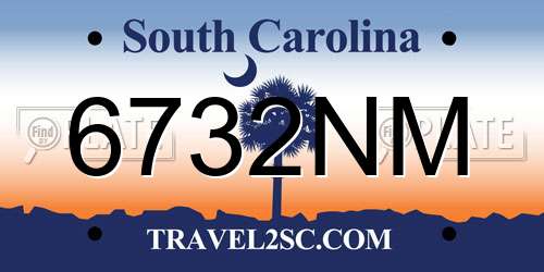 6732NM South Carolina License Plate