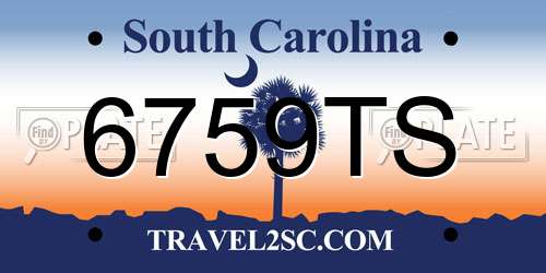 6759TS South Carolina License Plate