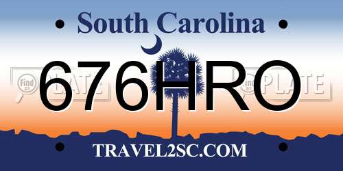 676HRO South Carolina License Plate