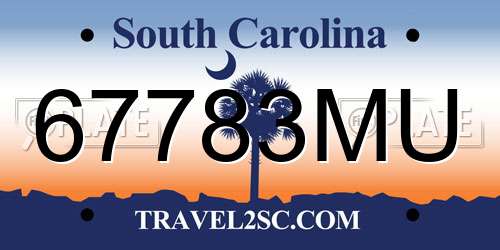 67783MU South Carolina License Plate