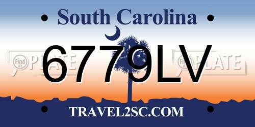 6779LV South Carolina License Plate