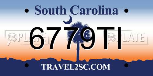 6779TI South Carolina License Plate