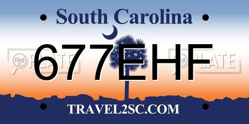677EHF South Carolina License Plate