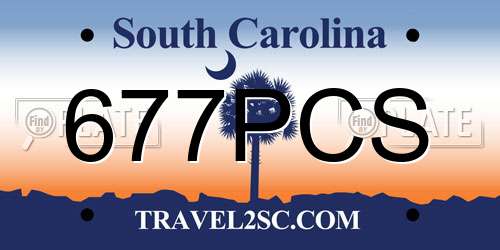 677PCS South Carolina License Plate