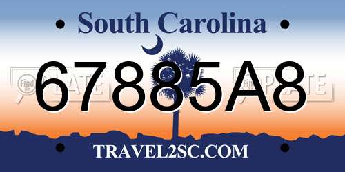 67885A8 South Carolina License Plate
