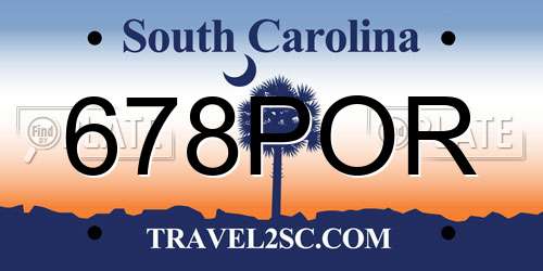 678POR South Carolina License Plate
