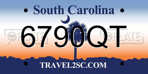 6790QT South Carolina License Plate