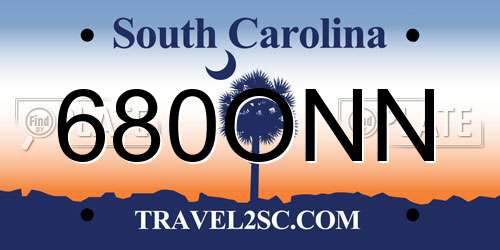 680ONN South Carolina License Plate