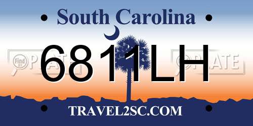 6811LH South Carolina License Plate