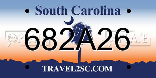 682A26 South Carolina License Plate