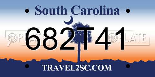 682T41 South Carolina License Plate