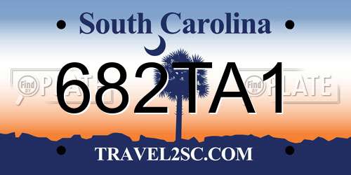 682TA1 South Carolina License Plate