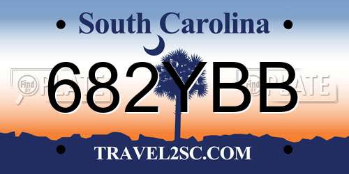 682YBB South Carolina License Plate