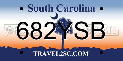 682YSB South Carolina License Plate
