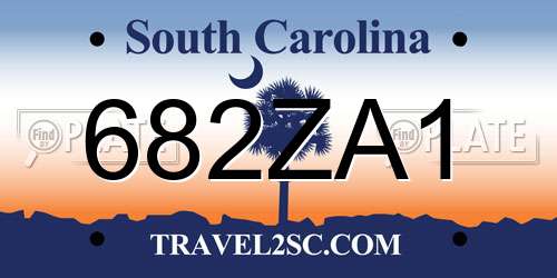 682ZA1 South Carolina License Plate