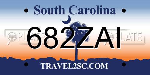 682ZAI South Carolina License Plate