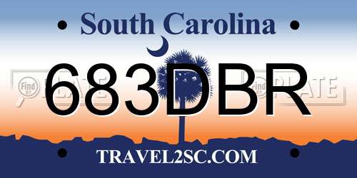 683DBR South Carolina License Plate