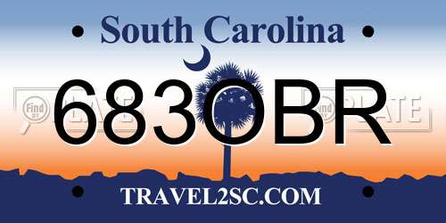 683OBR South Carolina License Plate