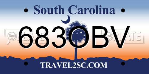 683OBV South Carolina License Plate