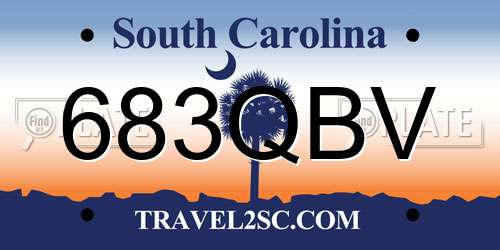 683QBV South Carolina License Plate