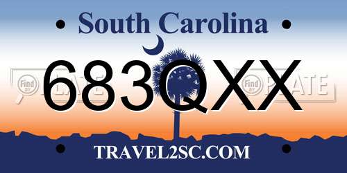 683QXX South Carolina License Plate