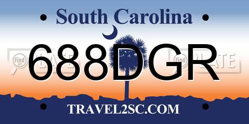 688DGR South Carolina License Plate