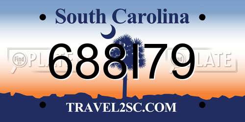 688I79 South Carolina License Plate