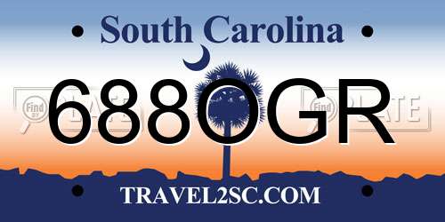 688OGR South Carolina License Plate