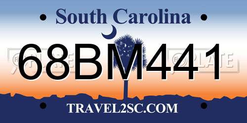 68BM441 South Carolina License Plate