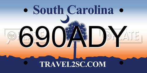 690ADY South Carolina License Plate