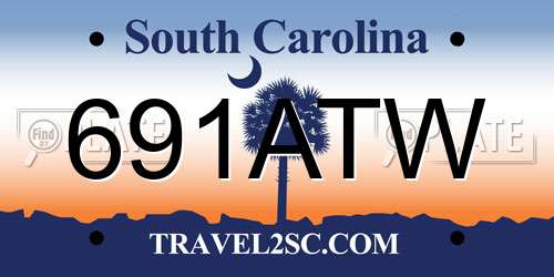 691ATW South Carolina License Plate