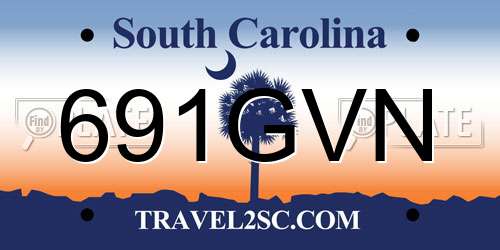 691GVN South Carolina License Plate