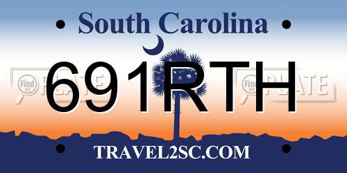 691RTH South Carolina License Plate