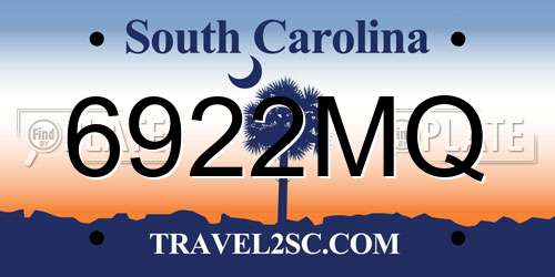 6922MQ South Carolina License Plate
