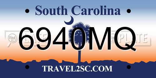 6940MQ South Carolina License Plate