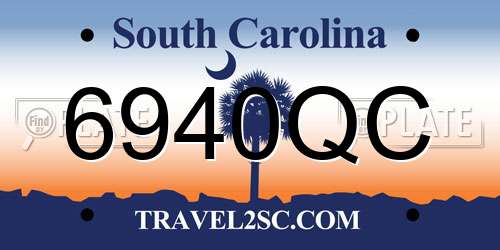 6940QC South Carolina License Plate