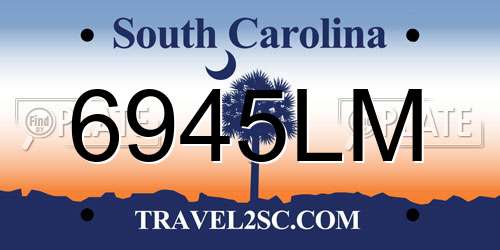 6945LM South Carolina License Plate