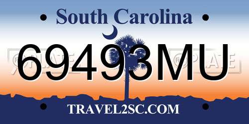 69493MU South Carolina License Plate