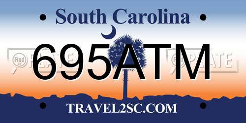 695ATM South Carolina License Plate