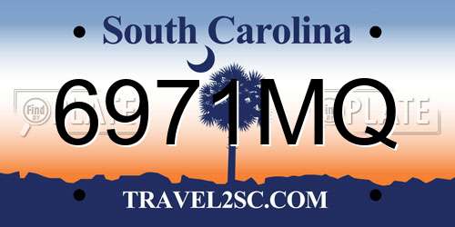 6971MQ South Carolina License Plate