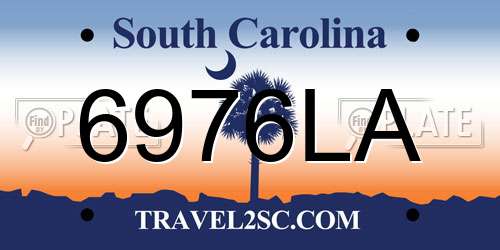 6976LA South Carolina License Plate