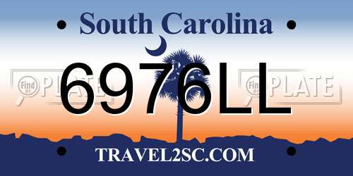 6976LL South Carolina License Plate