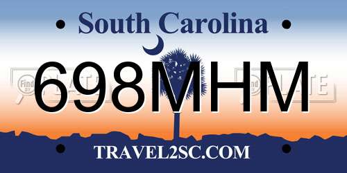 698MHM South Carolina License Plate